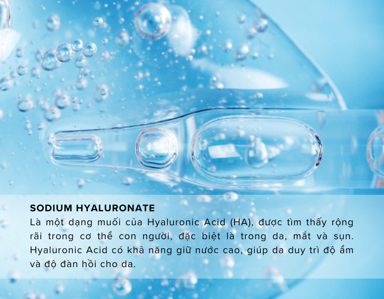 Sodium Hyaluronate là một dạng muối của Hyaluronic Acid (HA)