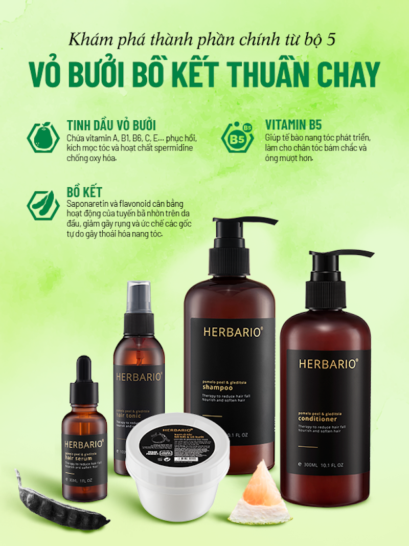 bo san pham cham soc toc vo buoi bo ket herbario