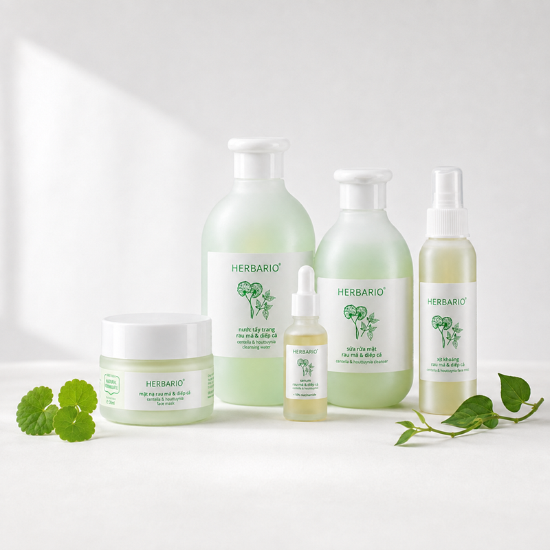 rau ma va diep ca phu hop buoc skincare nao