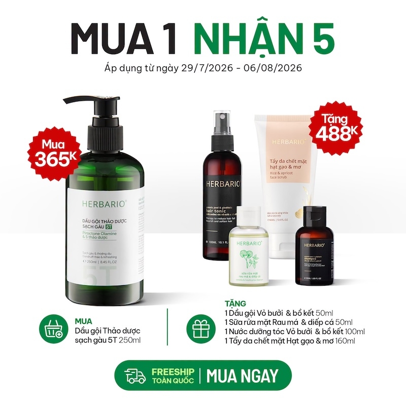 dầu gội thảo dược 5T herbario dau goi thao duoc 5t herbario