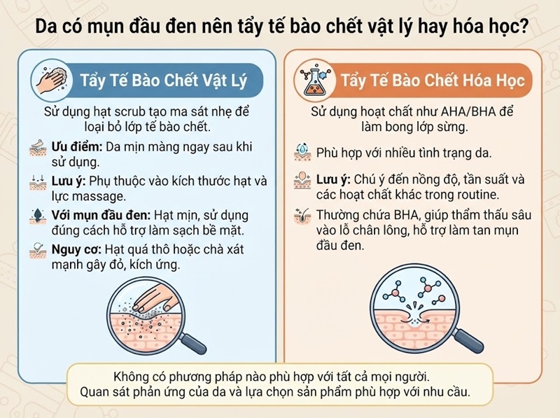 tay te bao chet co giup giam mun dau den khong