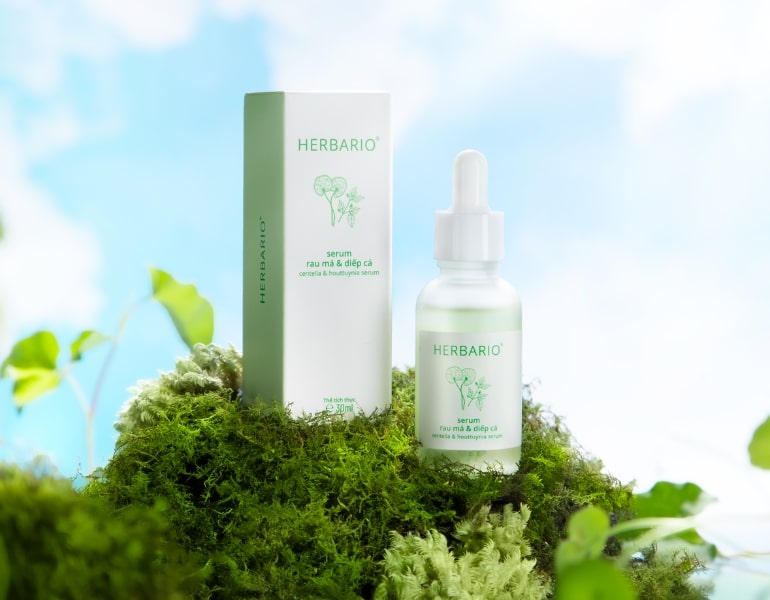 Hình ảnh sản phẩm Serum rau má & diếp cá Herbario 30ml thuần chay