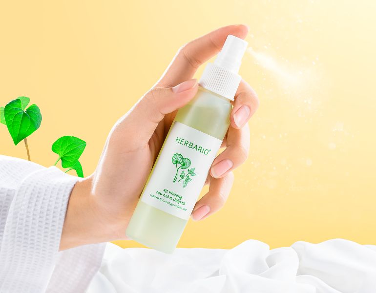 Xịt khoáng Rau má diếp cá Herbario thay thế cho toner