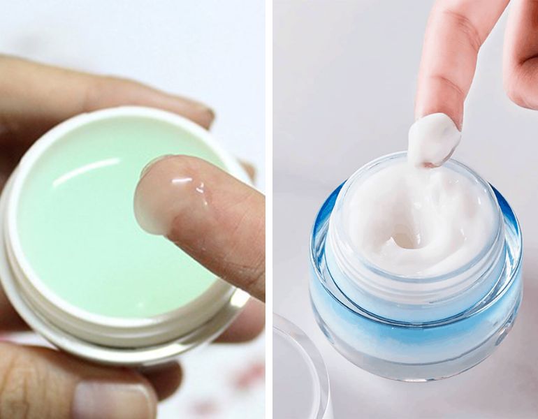 Gel dưỡng ẩm v&agrave; kem dưỡng ẩm c&oacute; g&igrave; kh&aacute;c nhau?