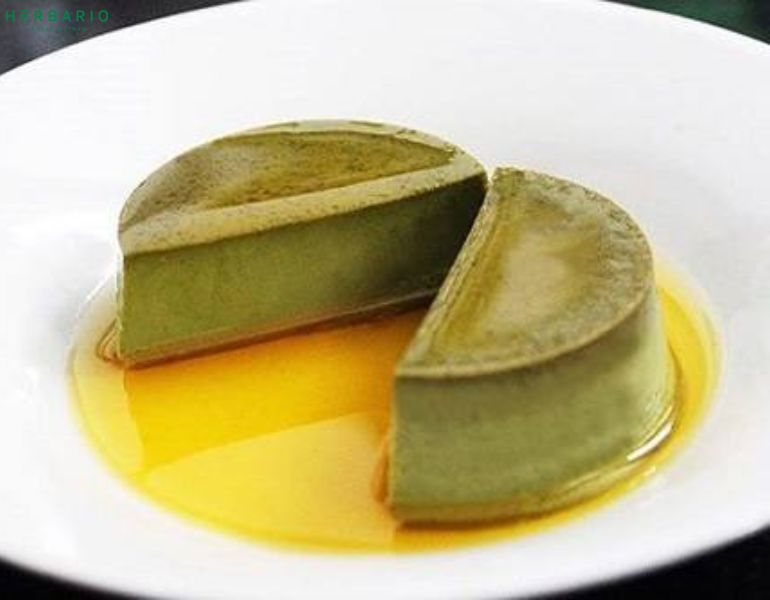 Cách làm bánh flan hoa đậu biếc