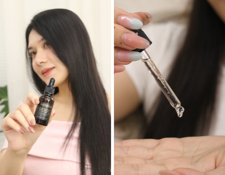 Sử dụng sản phẩm hỗ trợ chăm s&oacute;c t&oacute;c g&atilde;y rụng