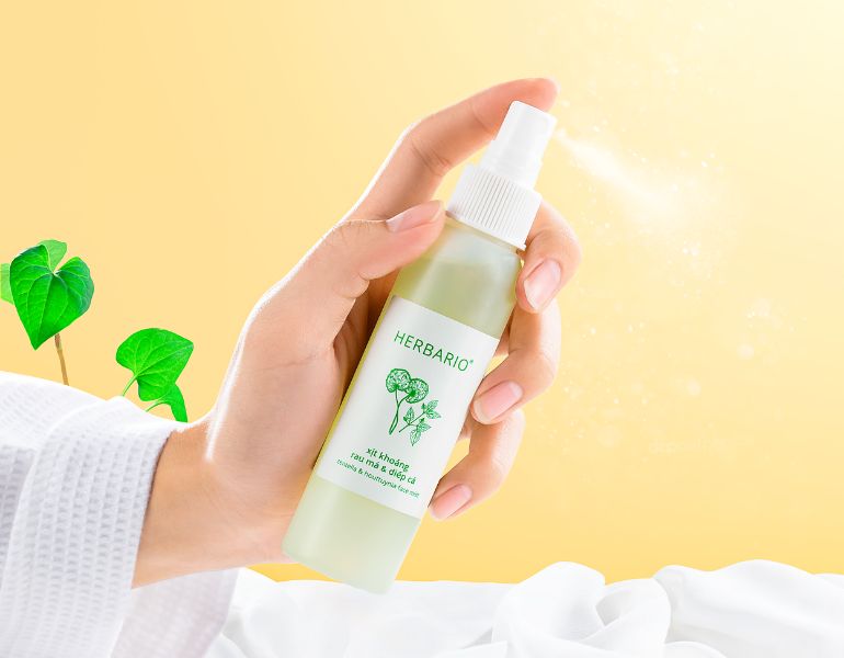 Xịt khoáng rau má diếp cá Herbario thay thế cho toner được không?