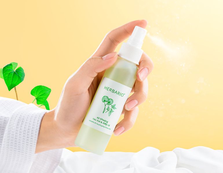 Công dụng của xịt khoáng rau má diếp cá Herbario