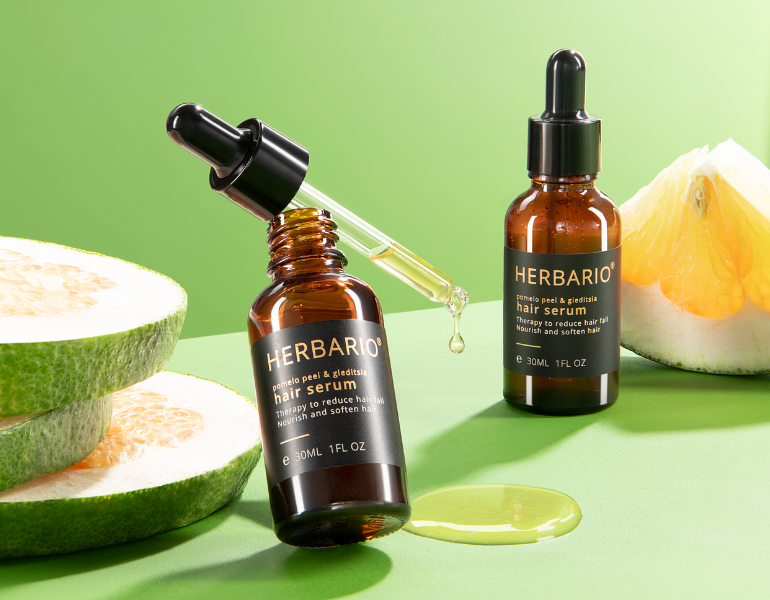 Serum dưỡng tóc vỏ bưởi và bồ kết Herbario cung cấp cho tóc “sức sống” từ vitamin và chiết xuất tinh chất thuần chay