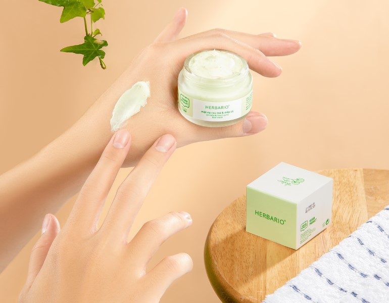 Mặt nạ Rau má diếp cá Herbario chứa kaolin dành cho làn da dầu mụn