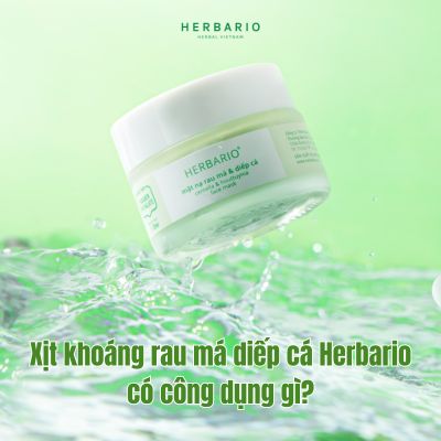 Cách giảm mụn bằng Mặt nạ Rau má Diếp cá Herbario