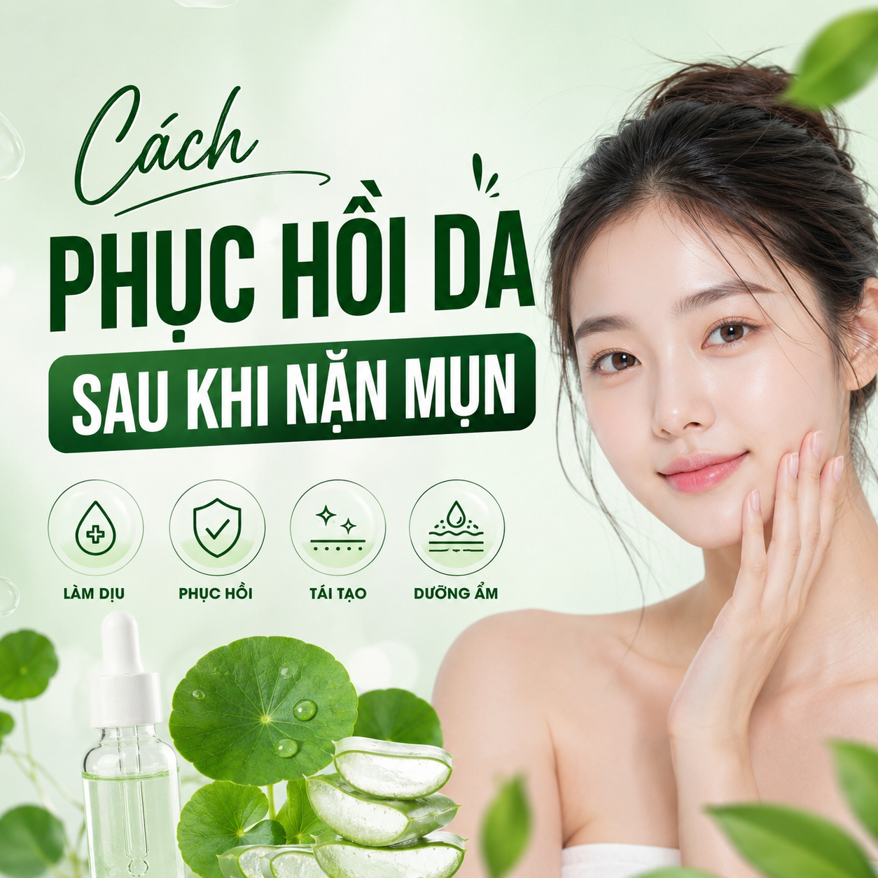 Cách phục hồi da sau khi nặn mụn hiệu quả, hạn chế thâm sẹo & tái phát mụn