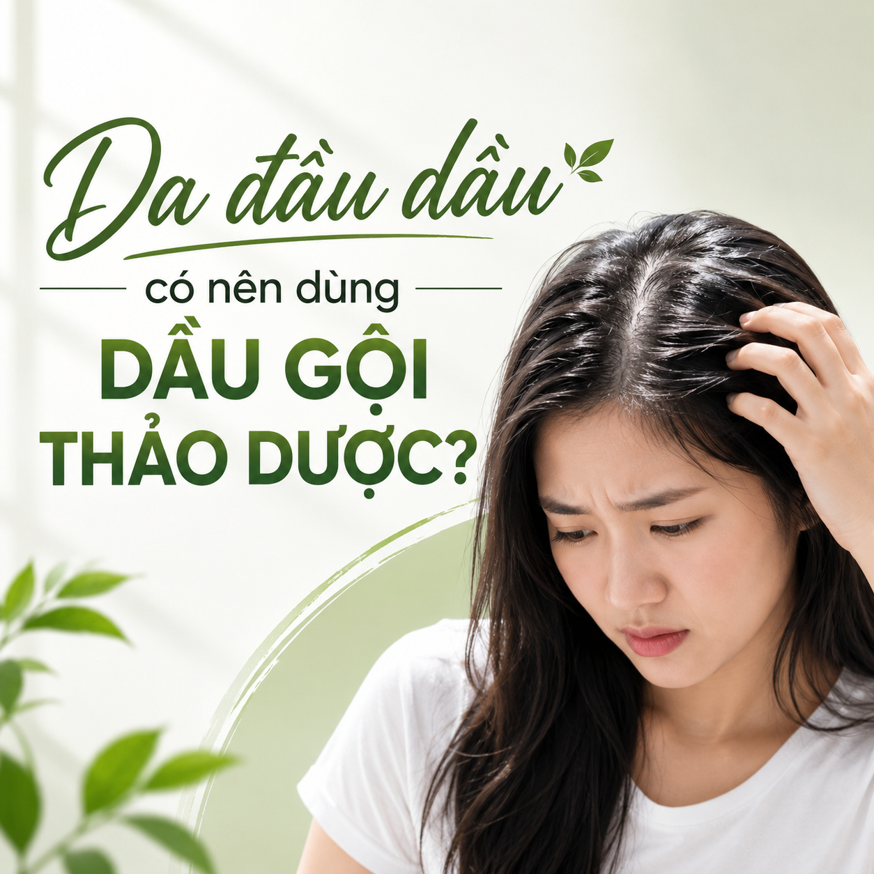 Da đầu dầu có nên dùng dầu gội thảo dược không? Giải đáp chi tiết