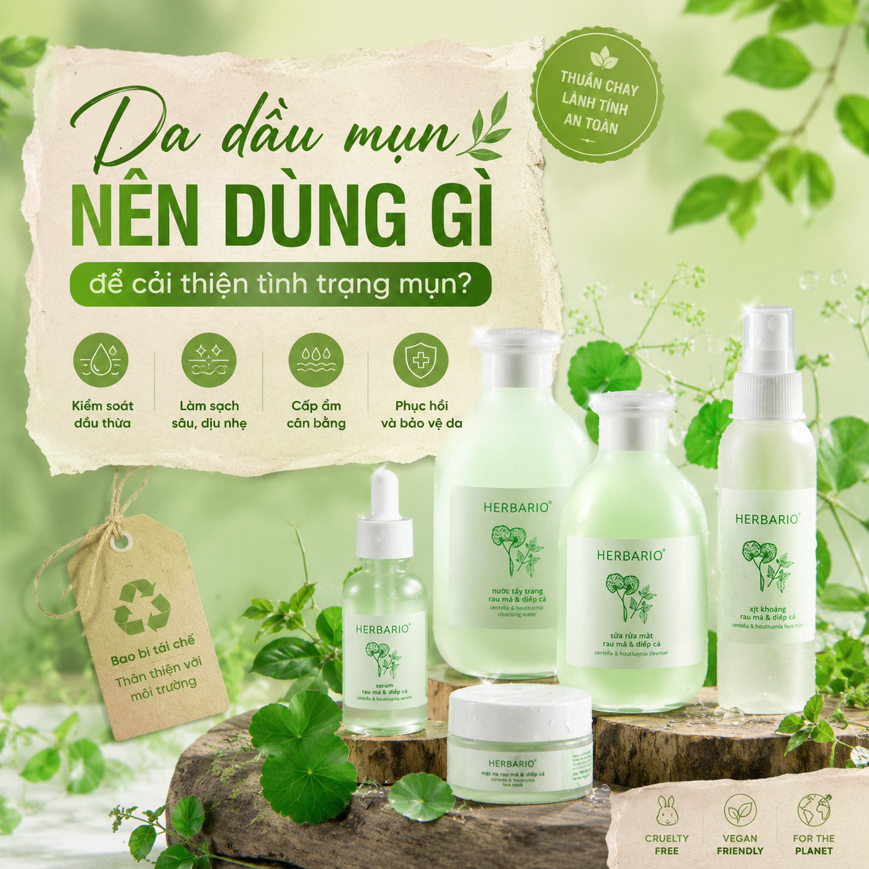 Da dầu mụn nên dùng gì? Gợi ý routine chăm sóc da hiệu quả