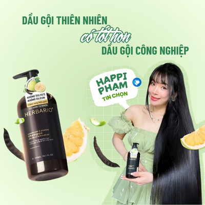 Dầu gội thiên nhiên có tốt hơn dầu gội công nghiệp không? Happi Phạm giải đáp cùng Herbario