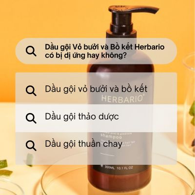 Dầu gội Vỏ bưởi và Bồ kết Herbario có bị dị ứng hay không?