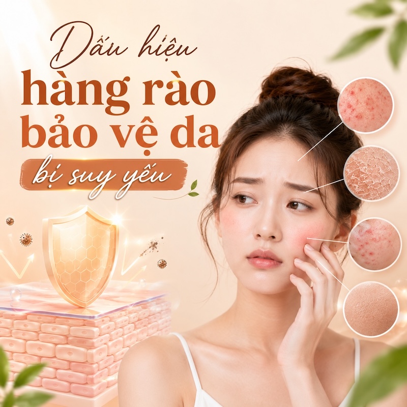Dấu hiệu hàng rào bảo vệ da bị suy yếu: Cách nhận biết và phục hồi hiệu quả