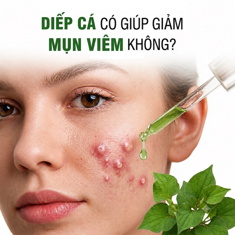 Diếp cá có giúp giảm mụn viêm không? Giải đáp chi tiết từ A - Z