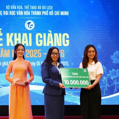 HERBARIO TRAO HỌC BỔNG CHO SINH VIÊN VƯỢT KHÓ TẠI TRƯỜNG ĐẠI HỌC VĂN HÓA THÀNH PHỐ HỒ CHÍ MINH