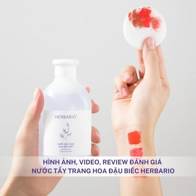 Hình ảnh, Video, Review đánh giá Nước tẩy trang Hoa đậu biếc Herbario