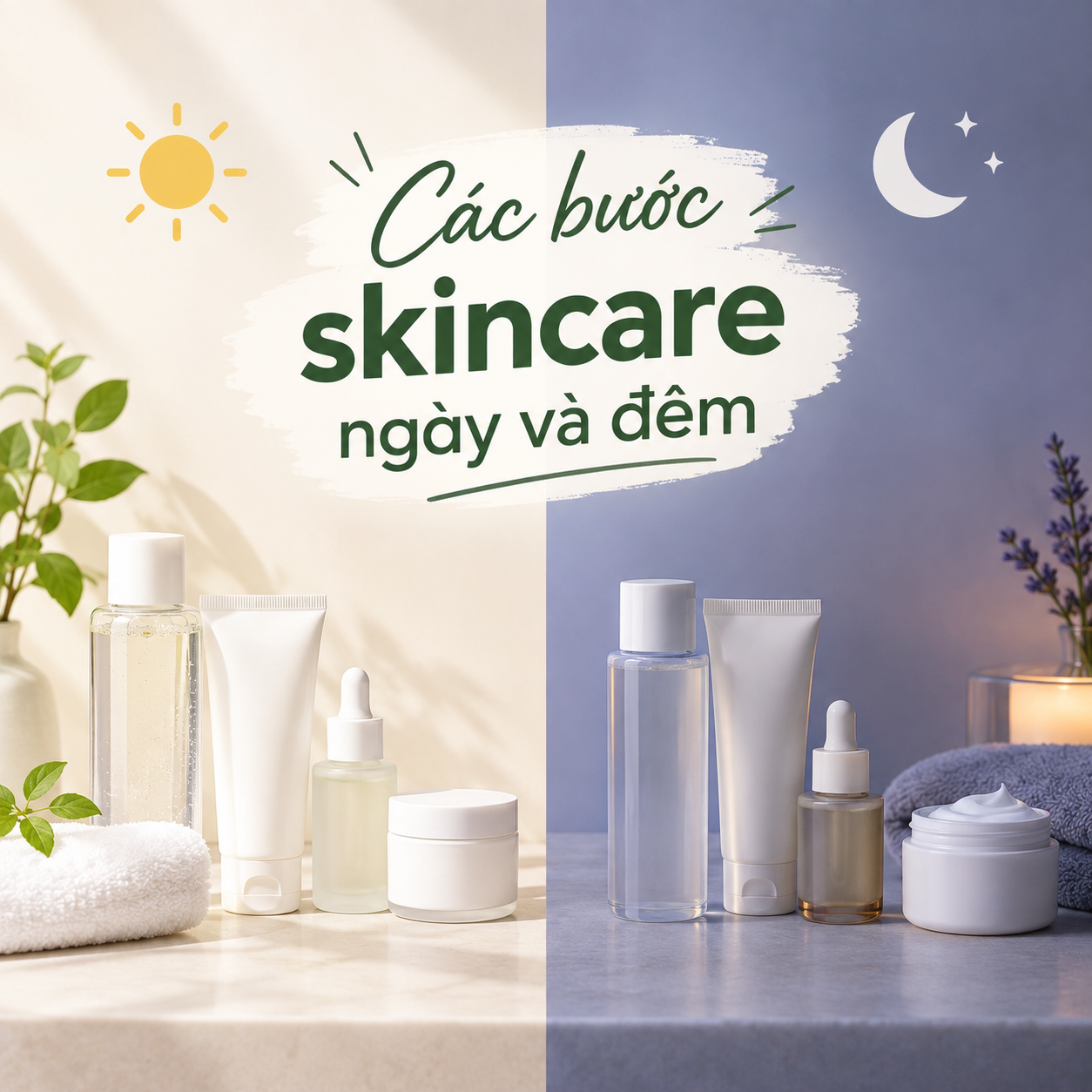 Hướng dẫn các bước skincare ngày và đêm chuẩn cho mọi loại da
