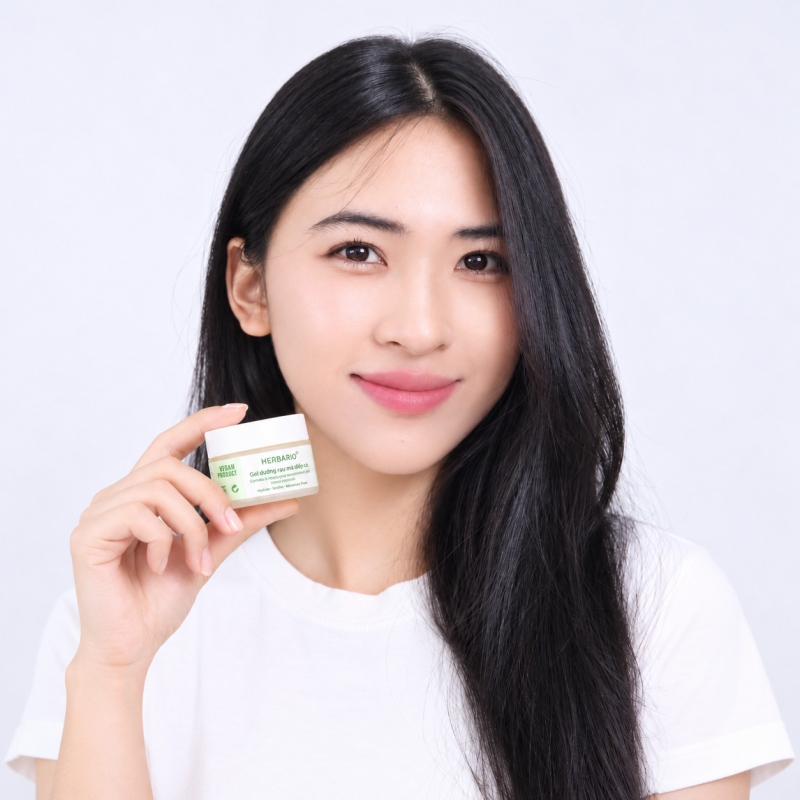 Hướng dẫn cách patch test Gel Dưỡng Rau Má Diếp Cá Herbario an toàn cho da mụn