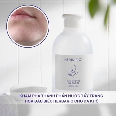 Khám phá thành phần Nước tẩy trang Hoa đậu biếc Herbario cho da khô