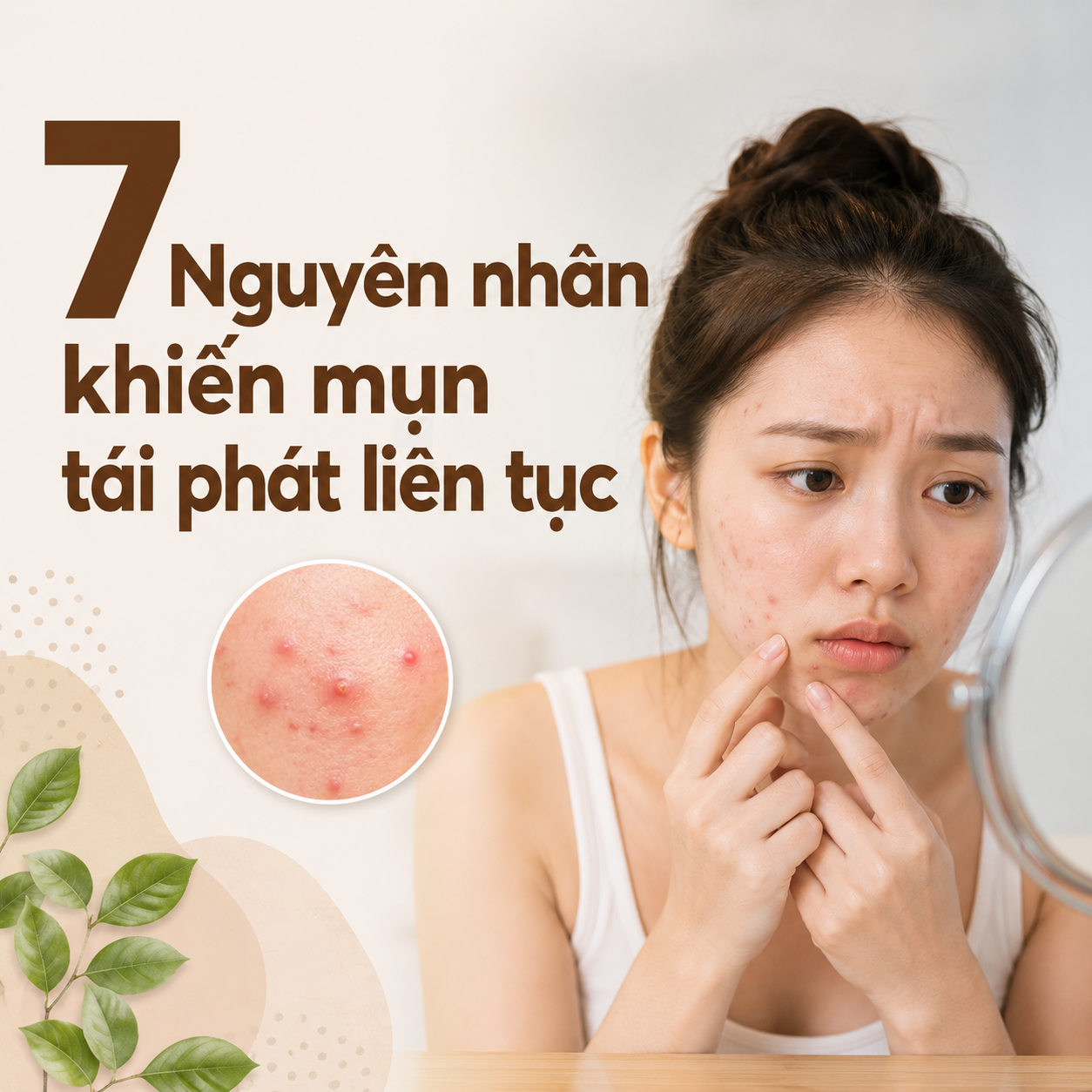 Nguyên nhân khiến mụn tái phát liên tục? 7 lý do phổ biến và cách khắc phục hiệu quả