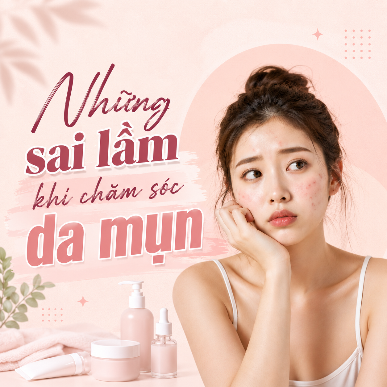 Những sai lầm khi chăm sóc da mụn khiến tình trạng mụn ngày càng nghiêm trọng