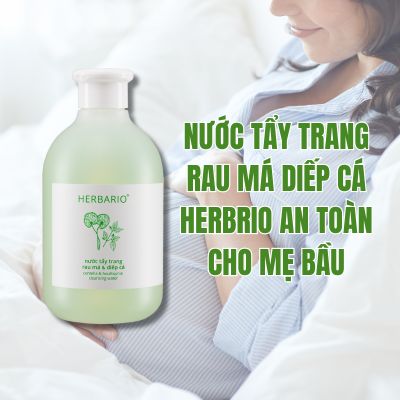 Nước tẩy trang Rau má Diếp cá Herbario an toàn cho bà bầu