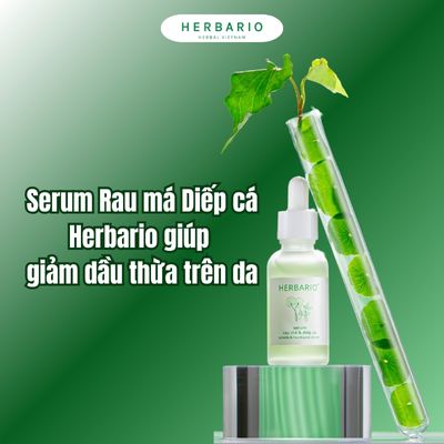 Serum Rau má Diếp cá Herbario giúp giảm dầu thừa trên da