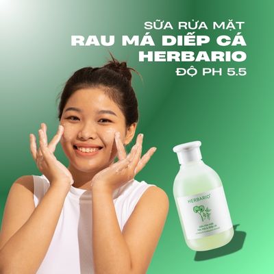 Sữa rửa mặt Rau má Diếp cá Herbario độ pH 5.5