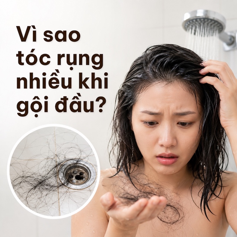 Vì sao tóc rụng nhiều khi gội đầu? Nguyên nhân và cách khắc phục hiệu quả