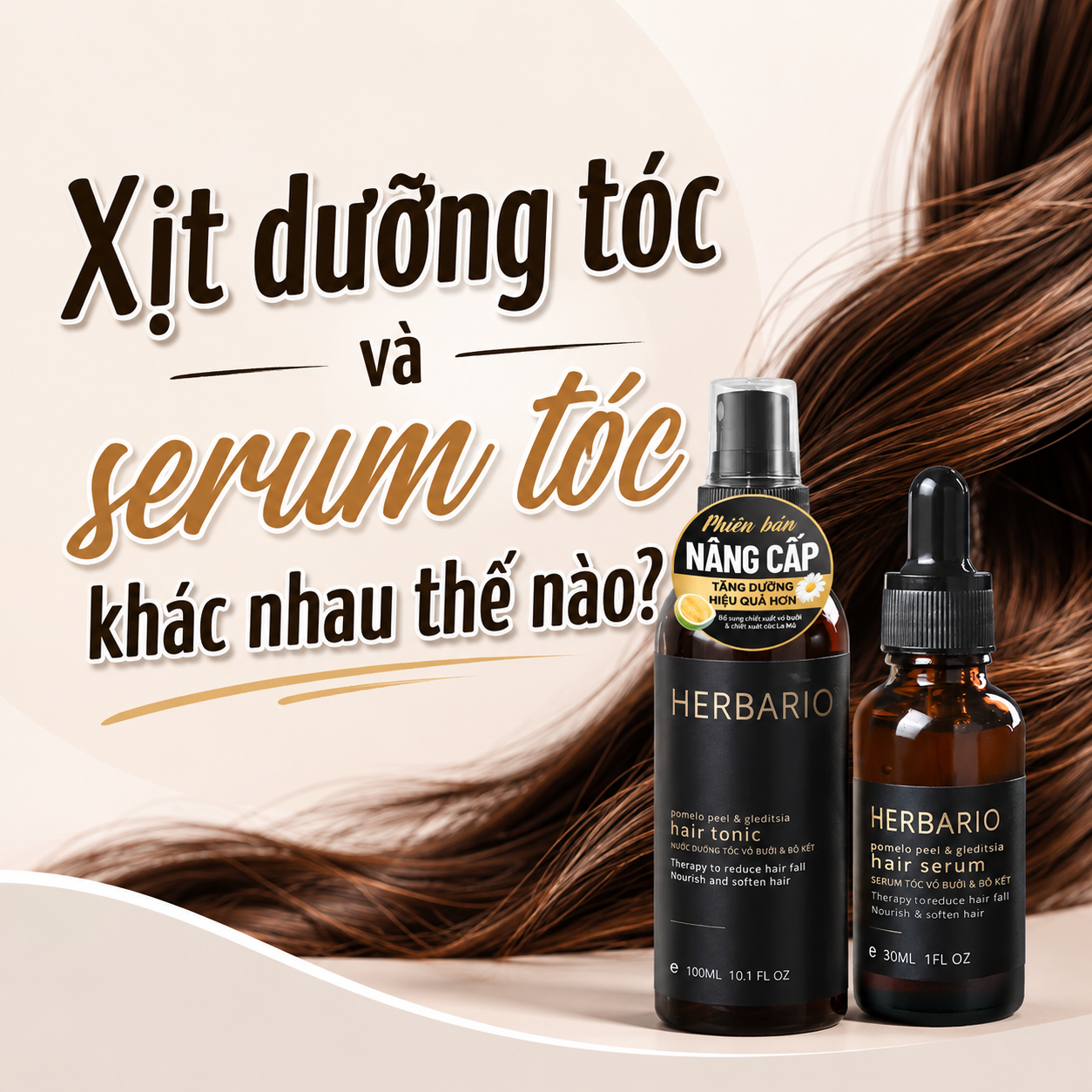 Xịt dưỡng tóc và serum tóc khác nhau thế nào? Cách chọn đúng sản phẩm cho từng nhu cầu