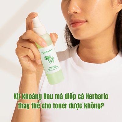 Xịt khoáng Rau má diếp cá Herbario thay thế cho toner được không?