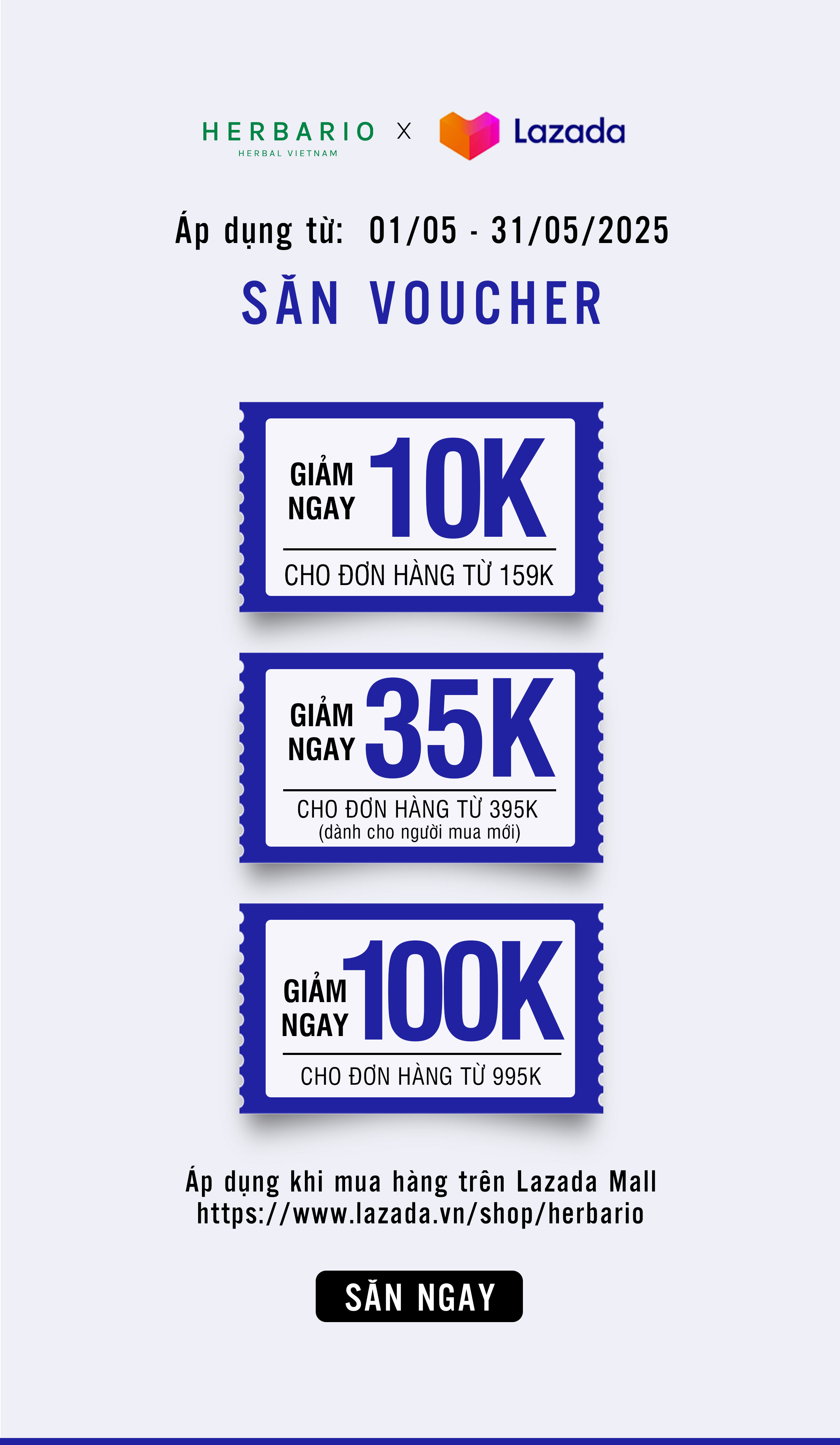Săn voucher Lazada tháng 5