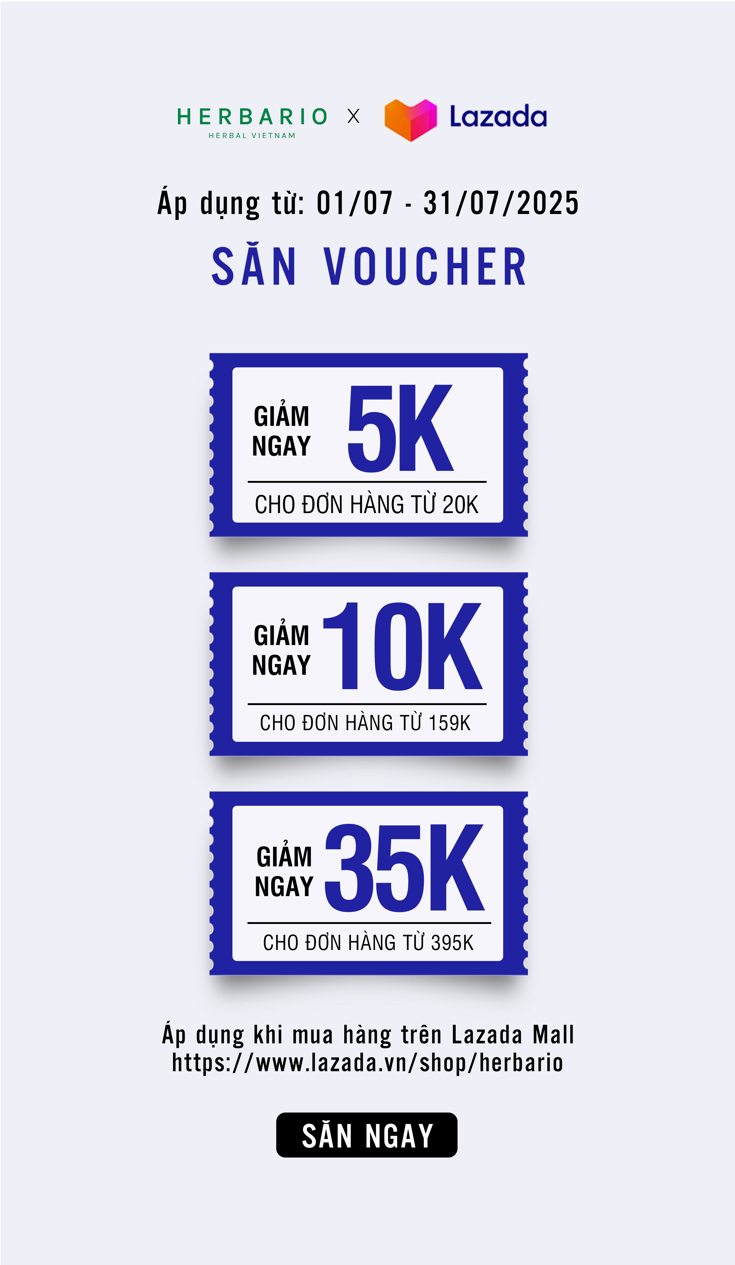 Săn voucher Lazada tháng 7