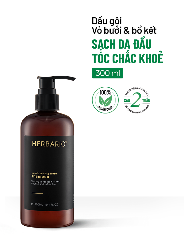 Bản Nâng Cấp - Dầu gội vỏ bưởi & bồ kết 300ml không silicon không sulfate