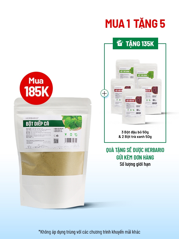 Bột diếp cá nguyên chất Herbario 250g
