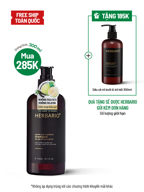 Dầu gội vỏ bưởi & bồ kết 300ml không sulfate không silicon 300ml