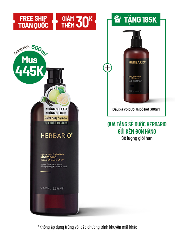 Dầu gội vỏ bưởi & bồ kết 500ml không sulfate không silicon 500ml