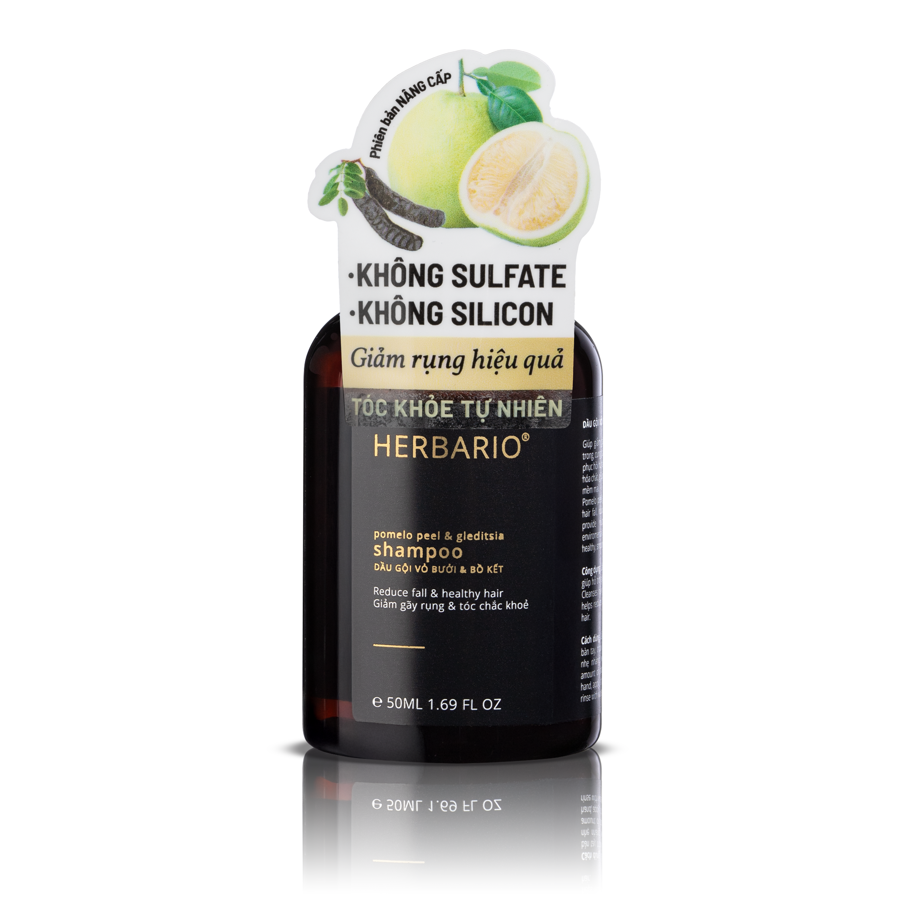 MINI SIZE - Bản Nâng Cấp - Dầu gội vỏ bưởi & bồ kết 50ml không sulfate không silicon