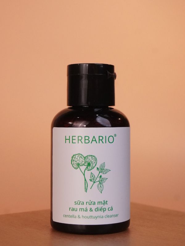 MINI SIZE - Sữa rửa mặt Rau má & Diếp cá Herbario 50ml